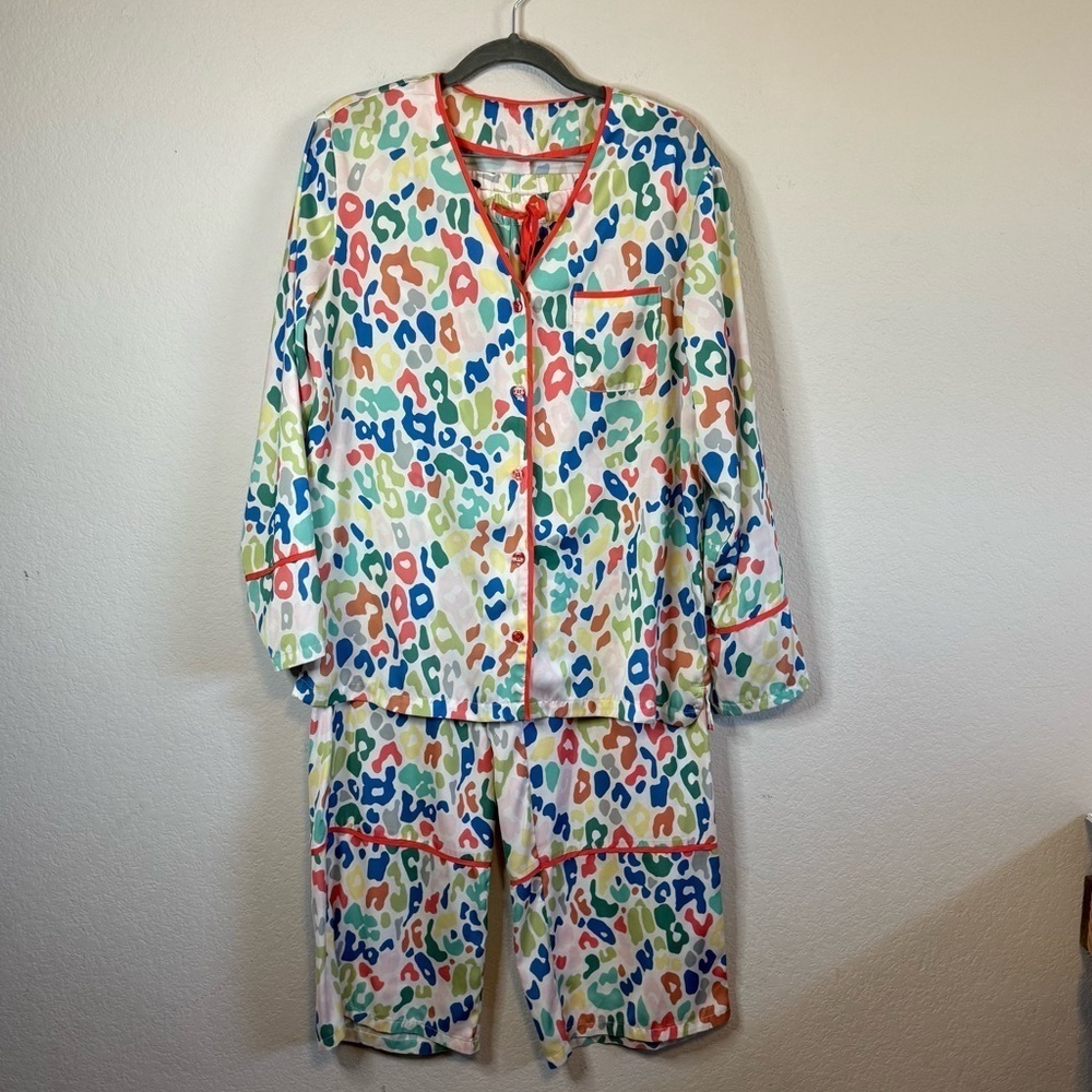 Summersalt The Cloud 9 Rainbow Zebra Animal Print Matching Pajama Set Size Med